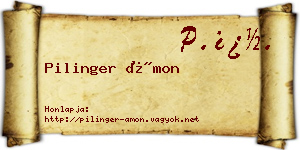 Pilinger Ámon névjegykártya